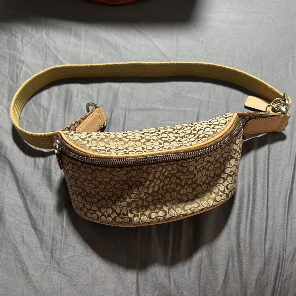 Coach Beige Signature Crossbody Bag